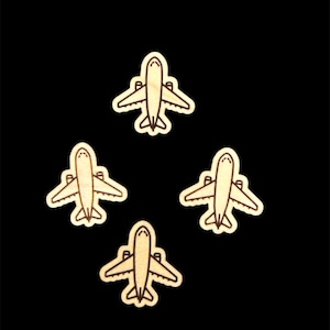 Airplane Pins* Laser Cut Airplane Pin*Set of 4