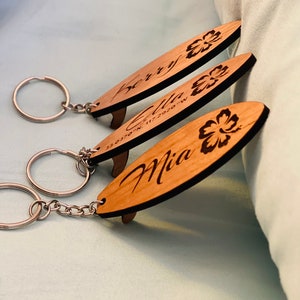 Custom Surfboard Keychain*Laser Engrave**