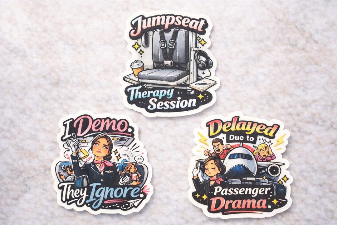 Not Normal Crew Sticker Flight Attendant Sticker Pack | Aviation Humor Stickers | Funny Airline ...