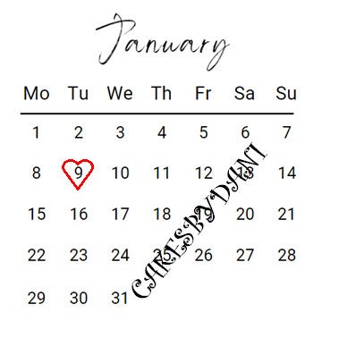 DIGITAL Calendar Cake Topper - Etsy