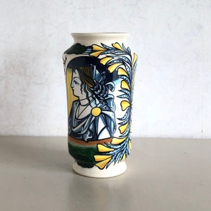 Flora Ceramics - Pharmacy pot / vase - vintage - ceramics