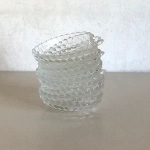 6 Strawberry dishes - glass - bowls - beautiful in the shape of a strawberry - vintage
