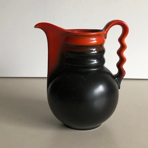Vase / jug / water jug - ceramic - handmade - very decorative - vintage - Holland