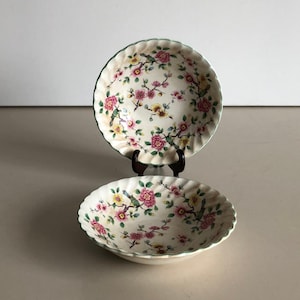 2 Bowls - Staffordshire Old Foley - James Kent - Chinese Rose - porcelain
