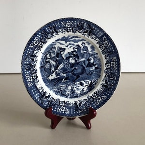 Wall plate - Société Céramique Maestricht - décor Chausse Au Lion - Delft blue pottery