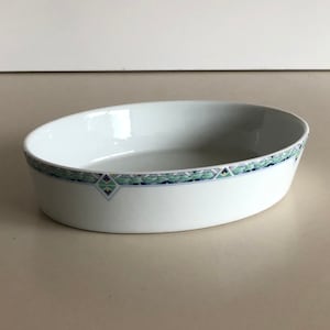 Baking dish - Pillivuyt France - porcelain - beautiful vintage dish
