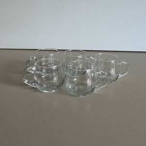 5 Tea glasses - glass - beautifully engraved