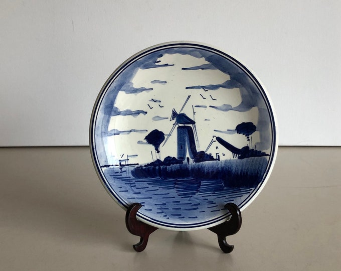 Delft Sign Sign / Wall Sign - Delft Blue Pottery - Decor of a Mill in a Landscape ...