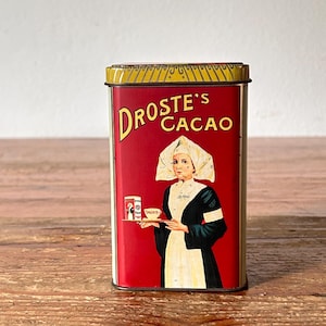 Tin - Droste Cocoa - Droste & Co Haarlem - Holland - brocante tin - Pastilles Droste finest chocolate