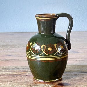 Vase / jug / pitcher - Earthenware - Poland - hand painted