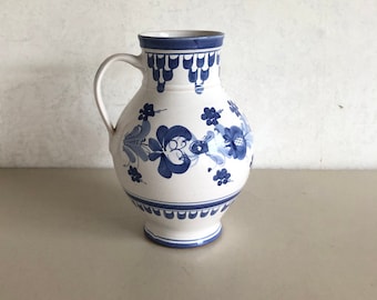 デルフトブルー陶器 - ヴィンテージ水差し/水差し/花瓶 - 手描き