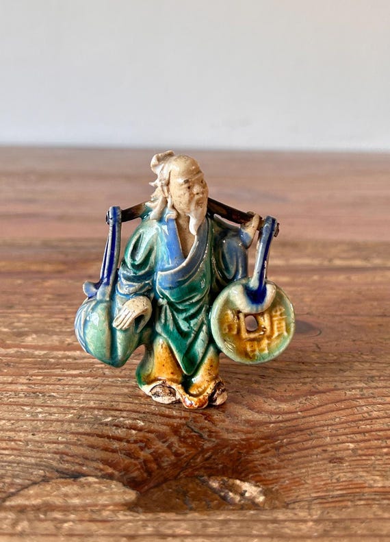 画像 / 彫刻 - 中国の賢者 - 陶器 - アンティーク - 手作り。 - Etsy 日本