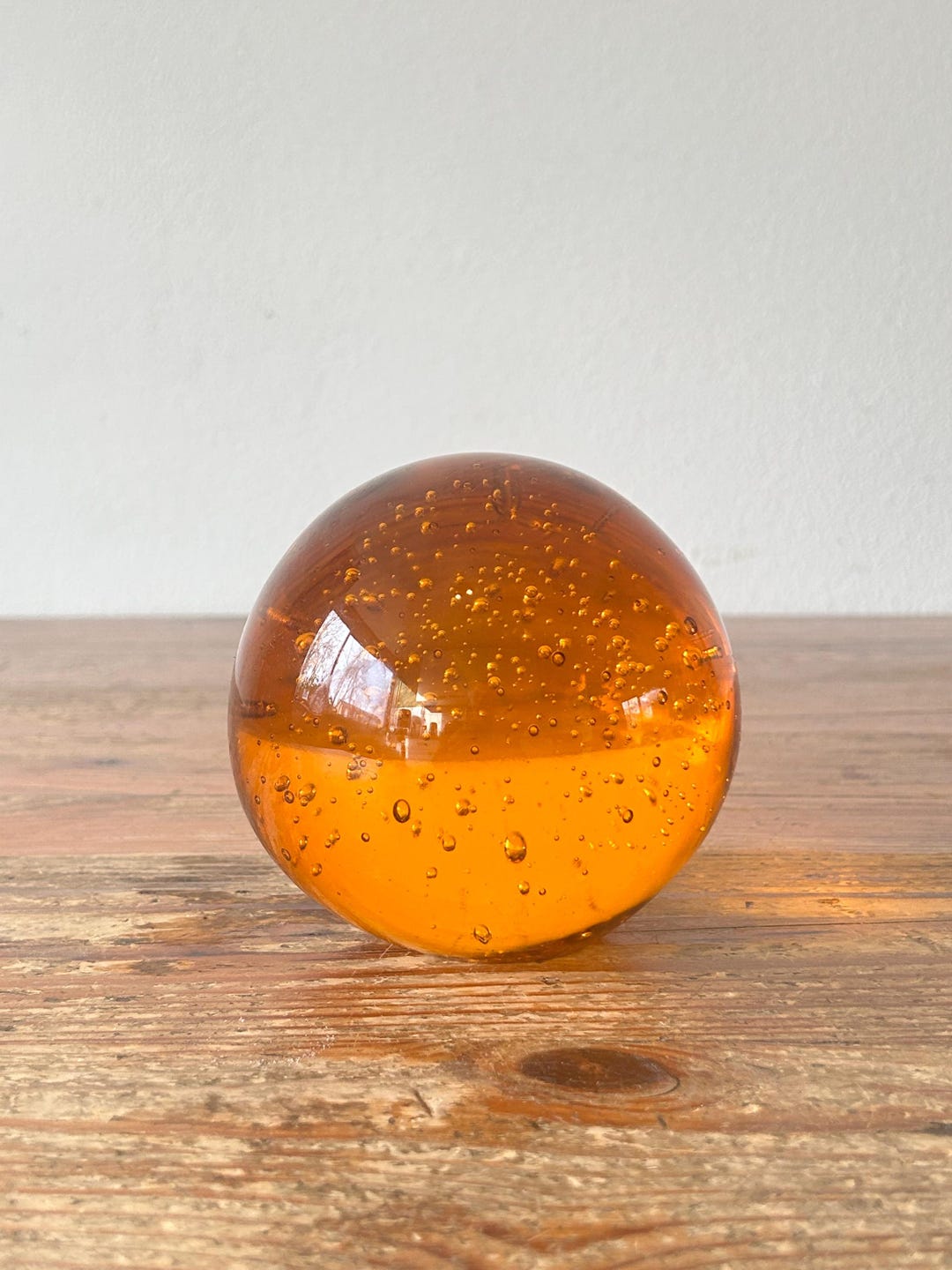 Inflatable Paperweight Spherical Paperweight / Large - Orange / Amber Colored - With Air ...