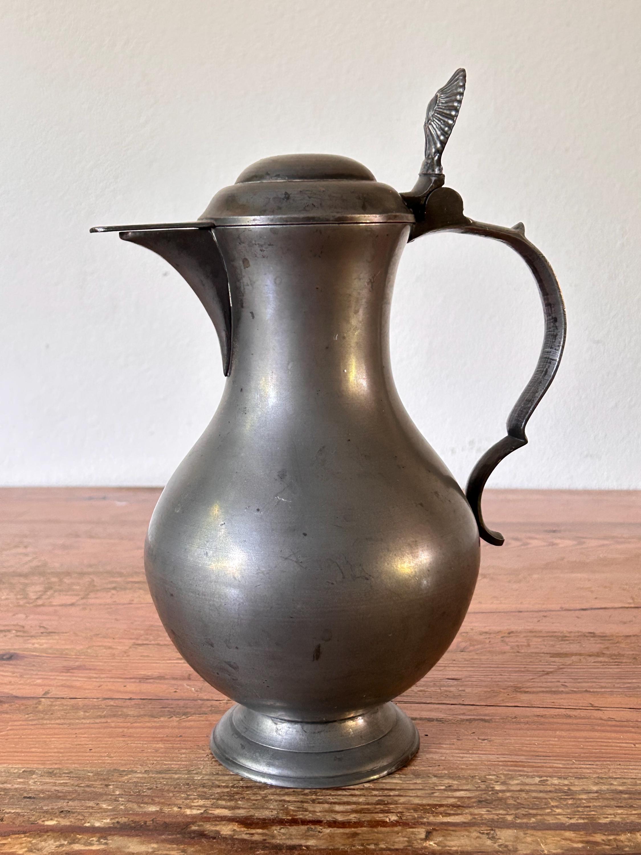 Can / Lidded Can - Pewter - Antique - Marked - Etsy
