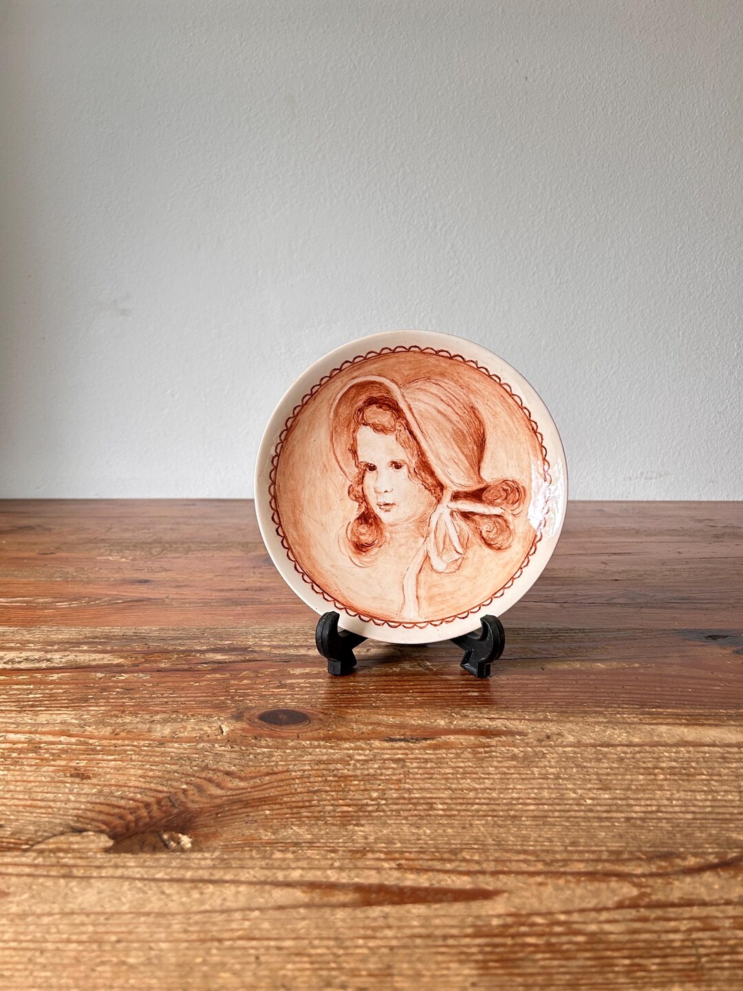 壁プレート/装飾プレート - 手描き - 女の子の装飾 - CRマーク