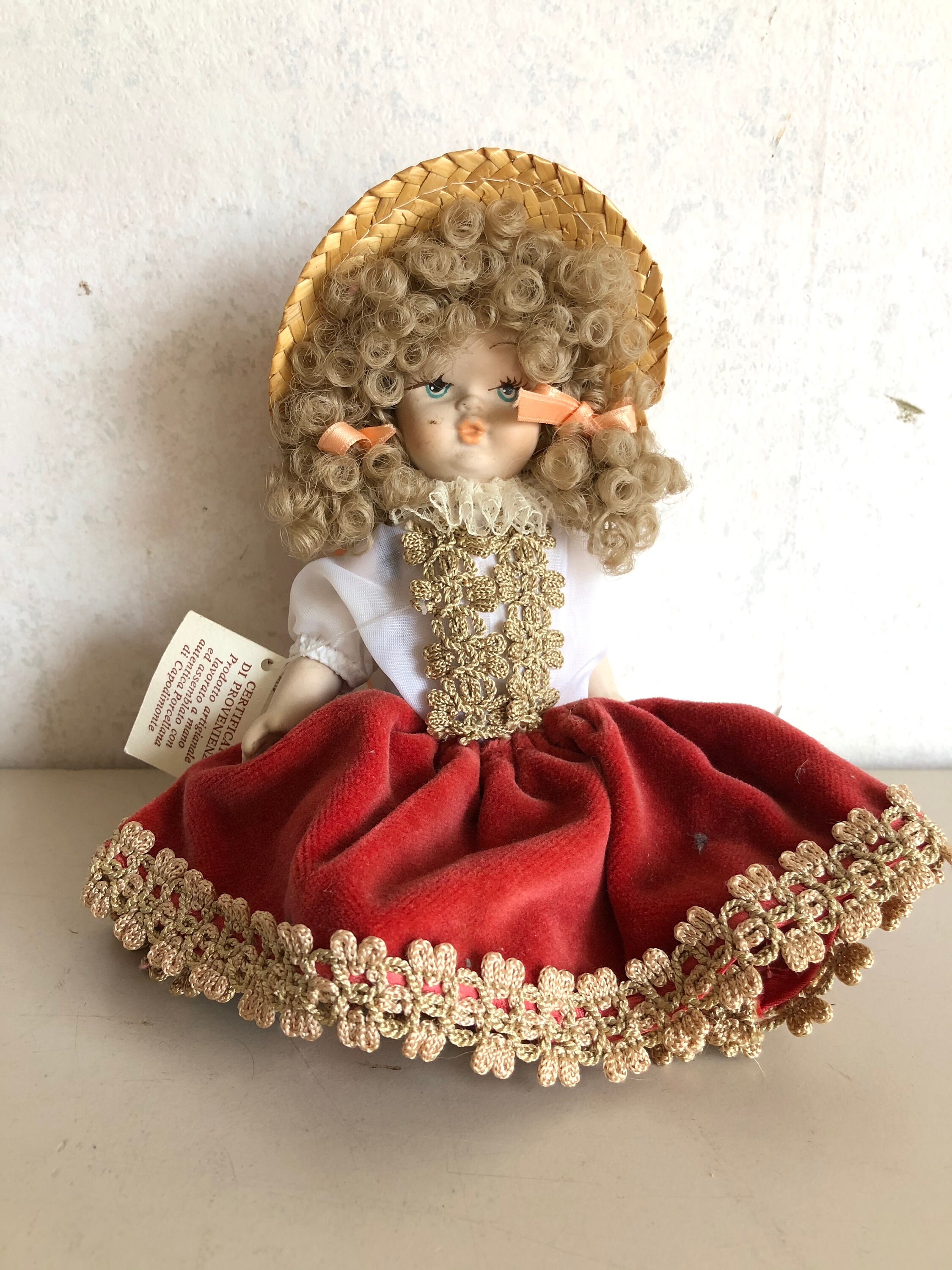 CAPODIMONTE　DOLL Capodimonte collection porcelain doll made in Italy for
