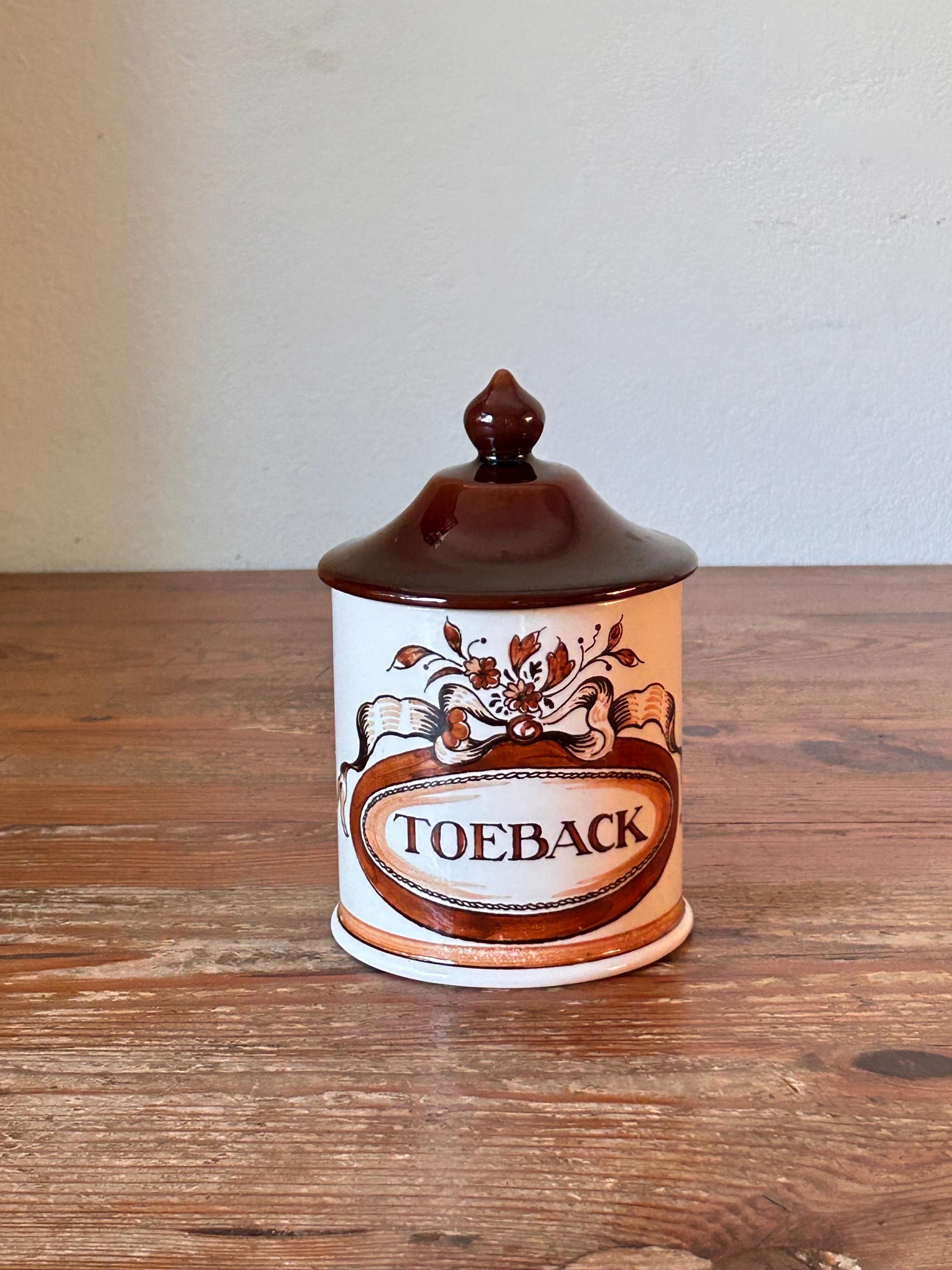 Tobacco Jar - Zenith Holland - Toeback - Ceramic - Numbered 1797