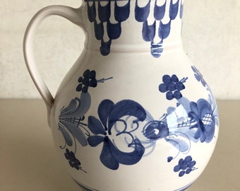 デルフトブルー陶器 - ヴィンテージ水差し/水差し/花瓶 - 手描き