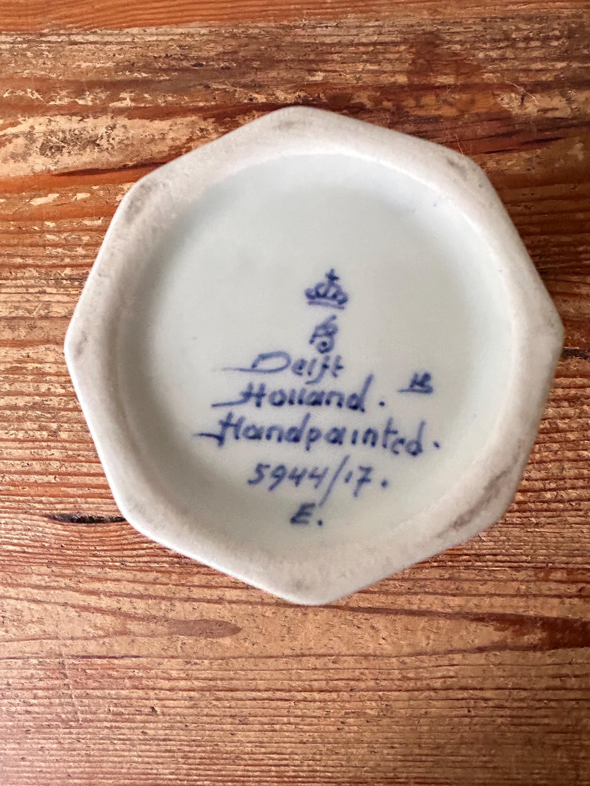 Vase / Trumpet Vase - Delft Blue Earthenware - Hand Painted