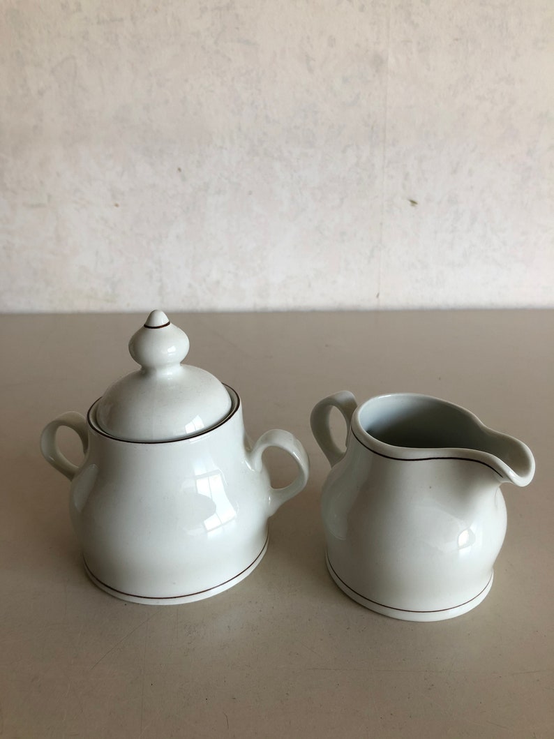 Teapot With Sugar Bowl and Milk Jug Ceramics Décor Plain Etsy