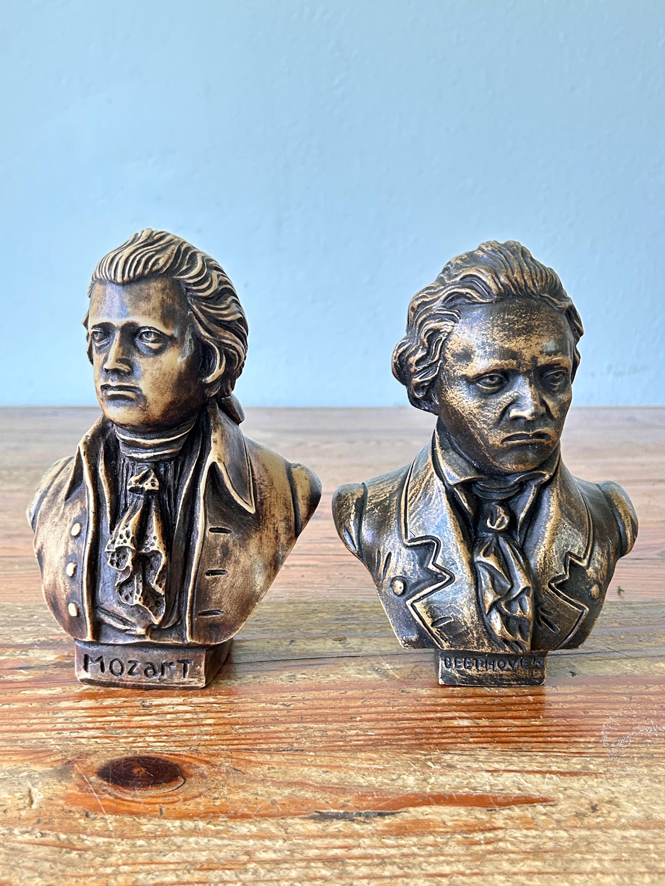 Statues / Bust - Beethoven and Mozart - Etsy