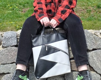 Handmade large crossbody bag backpack Travel convertible bag backpack for women 40th birthday gift best friend