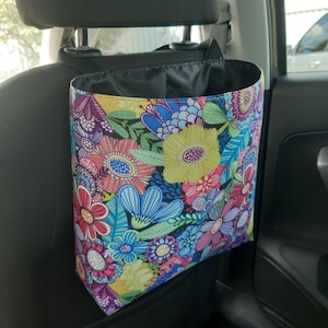 floral car trash bag