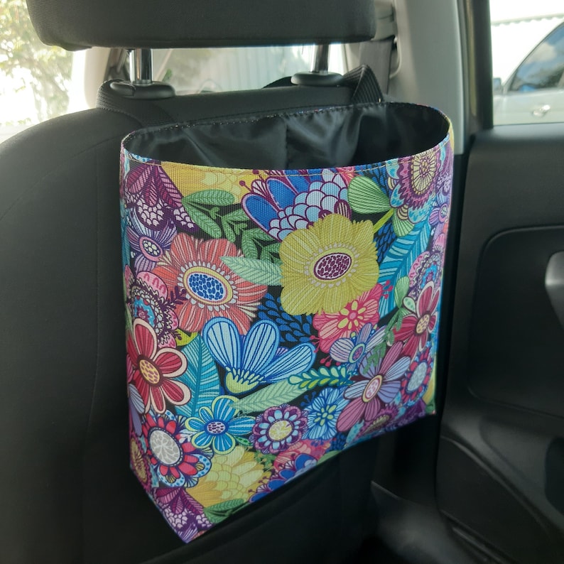 floral car trash bag