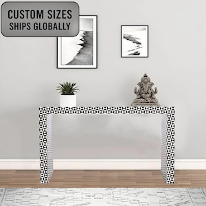 Inlegwerk met been waterval consoletafel cadeau voor woondecoratie