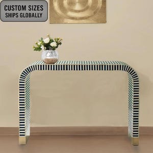Waterval consoletafel met beeninleg – handgemaakte luxe in meerdere kleuren