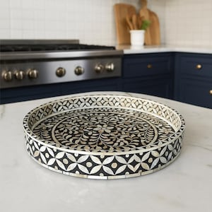 Mother of Pearl Round Tray Best Gift for Any Occasion