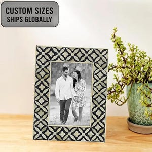 Bone Inlay  Photo Frame – Available in 20 Stunning Colors