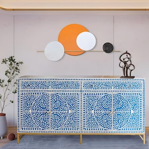 Bone Inlay Buffet/Dresser, Bone Inlay Sideboard Best For Home Decor