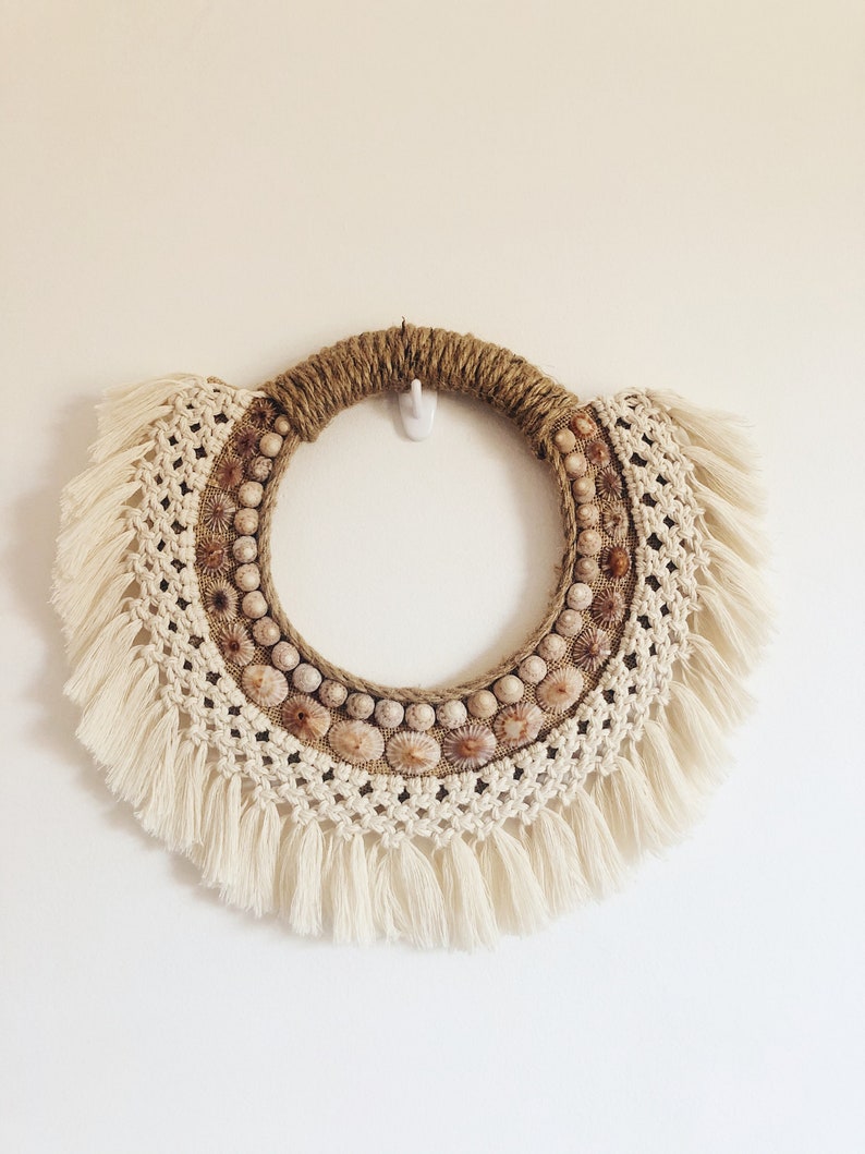 Macrame Boho Shell Wall Hanging Home Accessories Beach Style Nursery Decoration Homewares Seashells Bohemian Decor