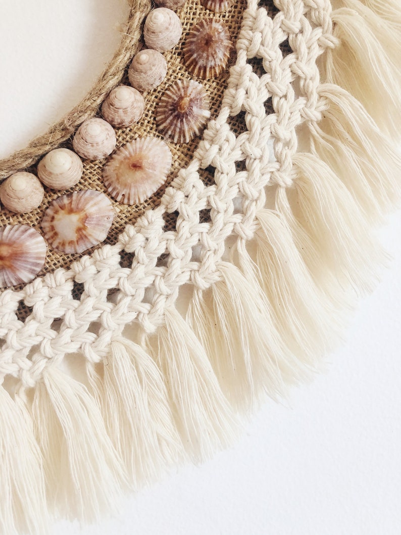 Macrame Boho Shell Wall Hanging Home Accessories Beach Style Nursery Decoration Homewares Seashells Bohemian Decor