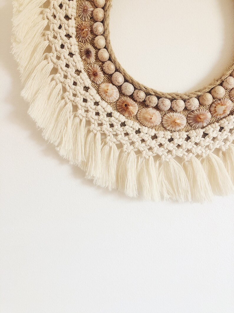 Macrame Boho Shell Wall Hanging Home Accessories Beach Style Nursery Decoration Homewares Seashells Bohemian Decor