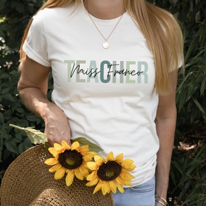 Gepersonaliseerde Leraar T-Shirt | Leraar Outfit | Eerste schooldag Leraar Outfit | Leraar Cadeau
