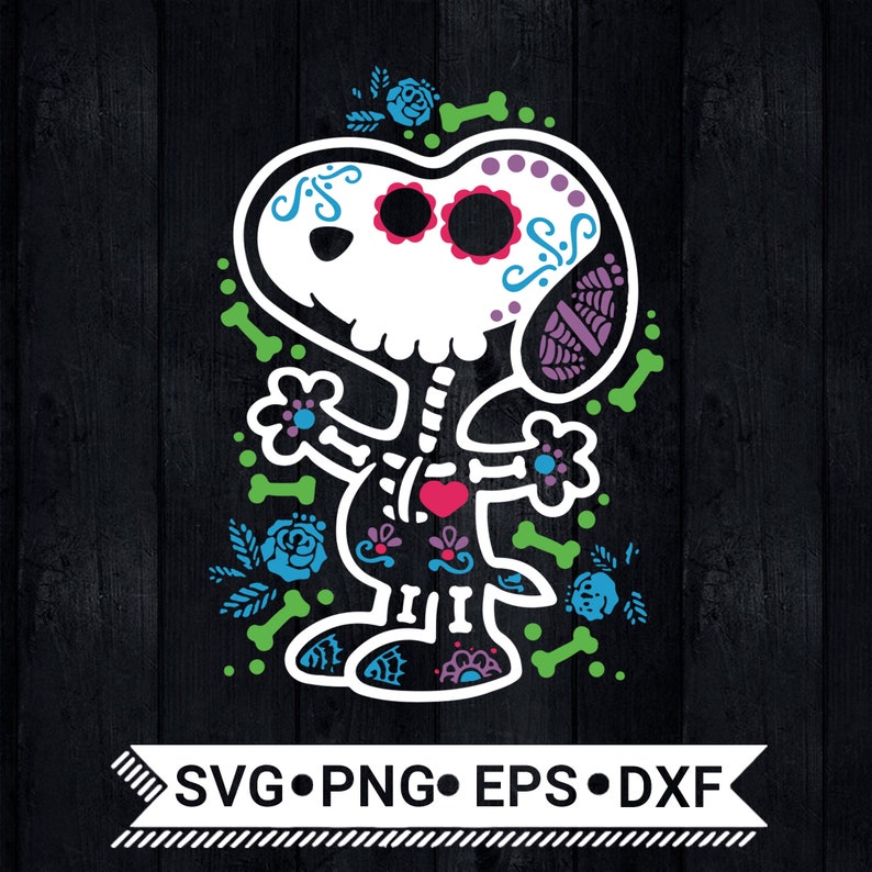 Download Snoopy Sugar Skulls Svg / Disney Halloween Svg / Snoopy ...