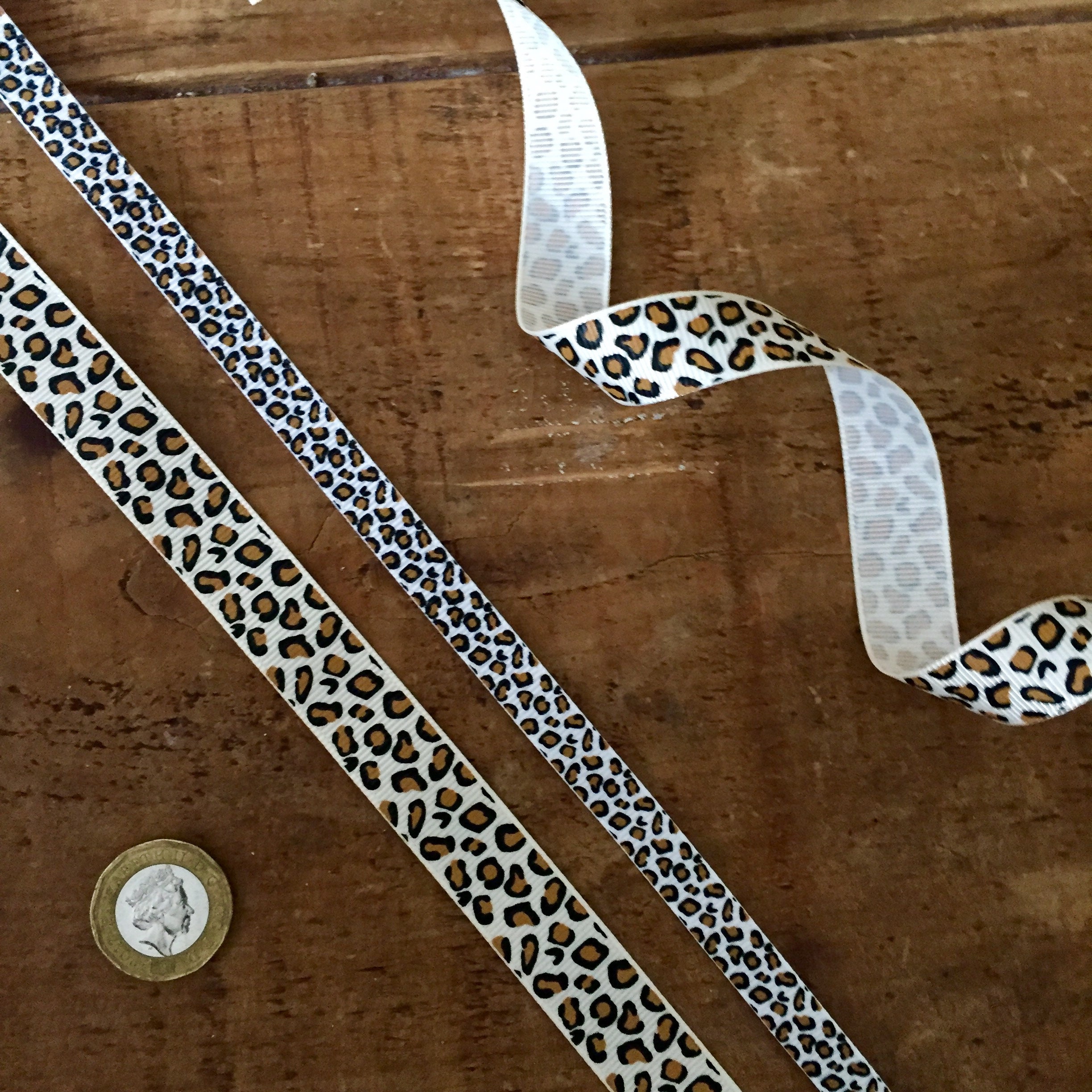 Leopard Print Ribbon 9mm Thin & 16mm Wide Options 2 metres Etsy