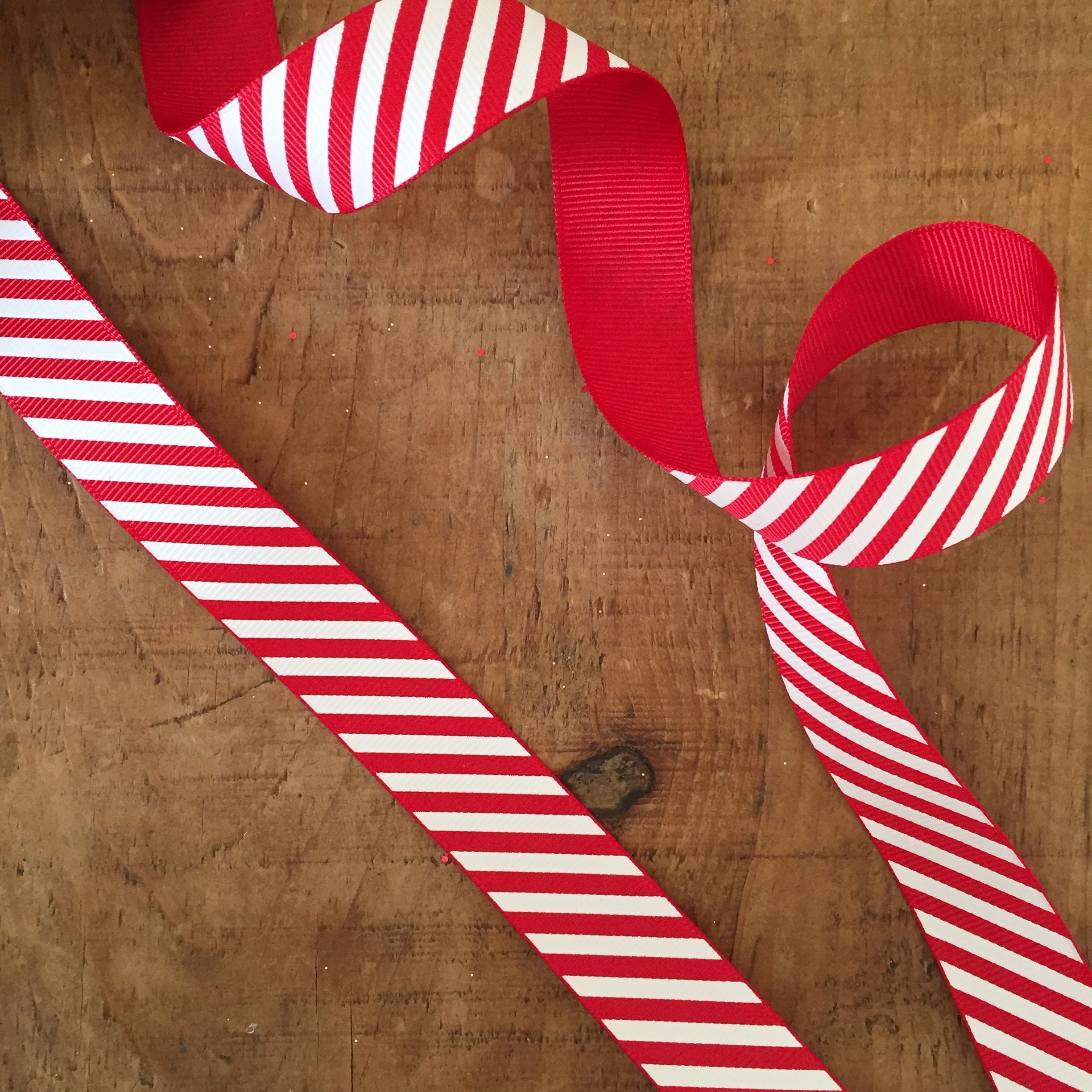 Candy Cane Stripe Ribbon 3 Metres Christmas Wrapping Etsy