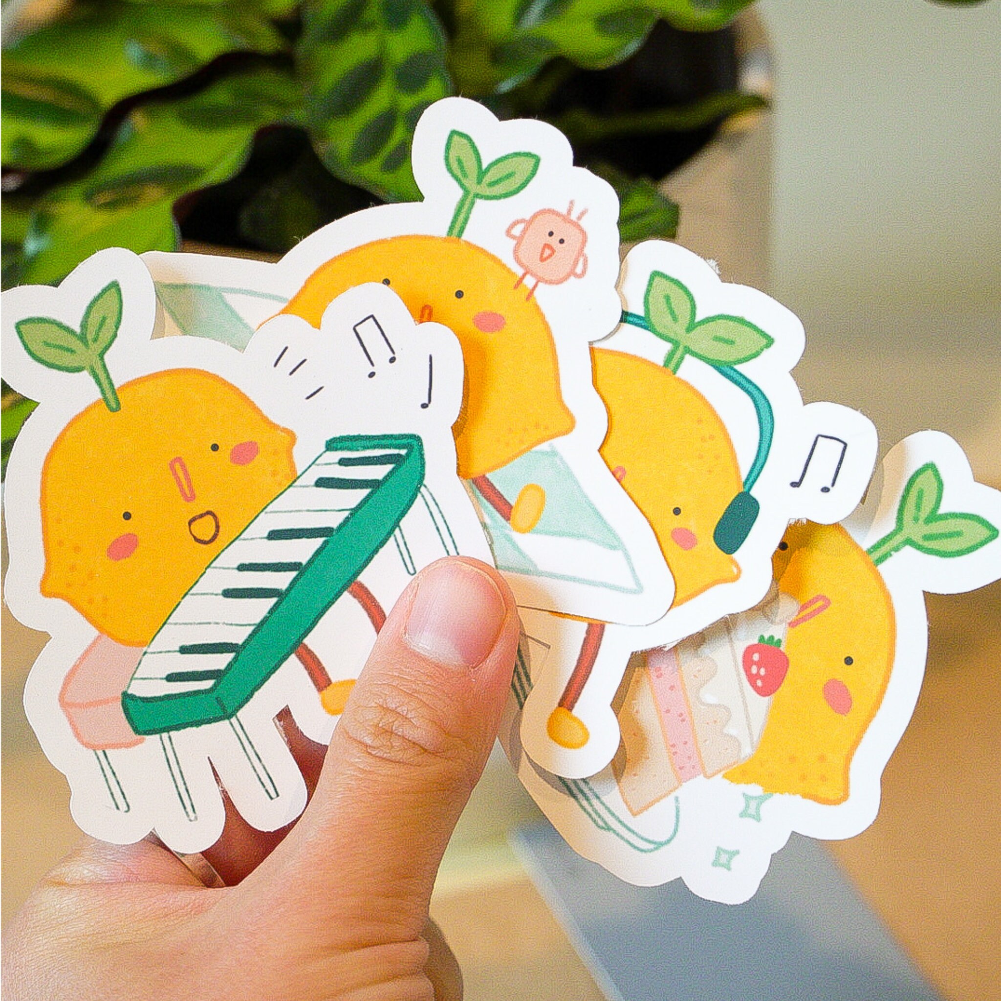 Large Lemon Sticker Big Lemon Stickers - Set of 4 - Etsy