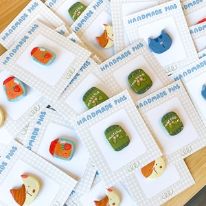 Handmade Clay Pins