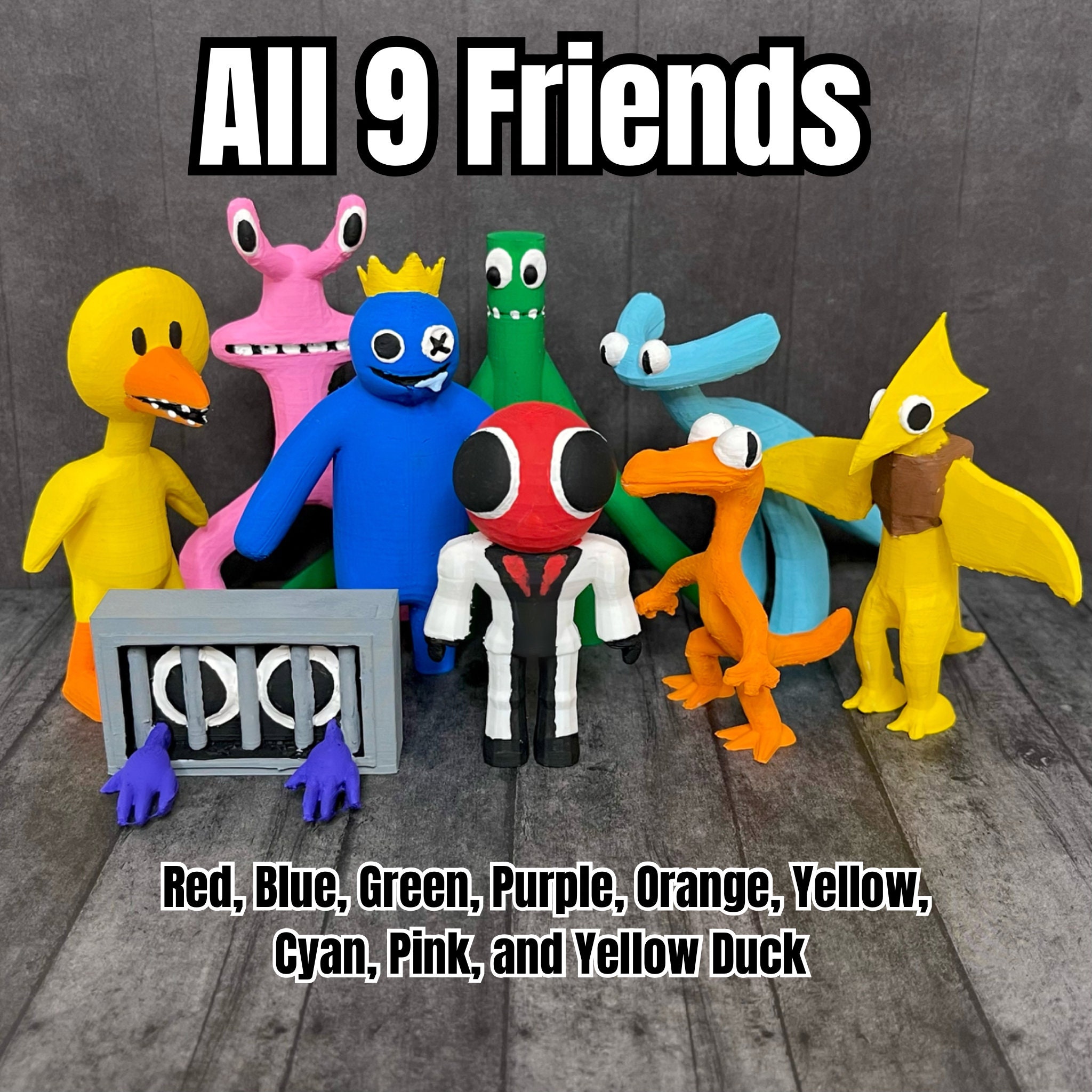 Roblox Rainbow Friends Figures 3D Printed 