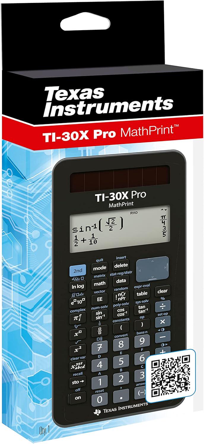 Cogenro Mathprint Texas Instruments TI-30X Pro Mathprint Most Advanced Scientific ...
