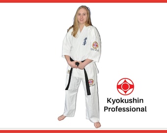 Kyokushin Karate Uniform Gi embroidered Kanku Heavy Duty Dogi Kyokushinkai PRO KUMITE