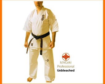 New IKO Kanamura Kyokushin Karate Ichigeki Unbleached Professional GI Uniform Dogi 極真空手