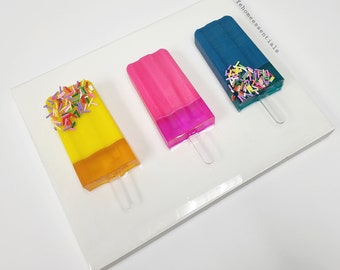 Popsicle Art| Resin Popsicle|Rainbow Resin Popsicle |Pop Art |Room Decor |Colorful Art| Gift Idea| Resin Ice cream Art| Popsicle Pop Art|