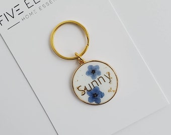 Dog Tag | Cute Tag | Custom Dog Tags | Dog ID Tag | Floral Resin Dog Tag | Heart Dog Tag |