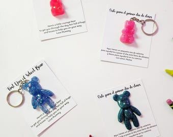Bear Hug| Pocket Hug| Resin Bear| Mini Bear hug| First day of school| Custom bear hug| Buddy | Companion| Back to school | Resin Keychain