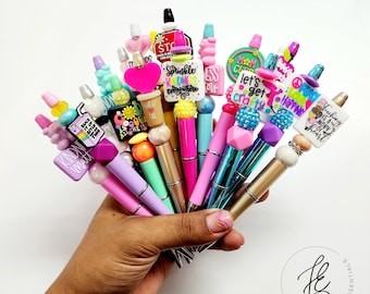 Beaded pens|Beadable Pens|Bling Pens| Custom pens|Teacher Pens|Nurse Pens| Teacher Gift|Cute gifts| Silicone beaded Pens| Personalized Pens